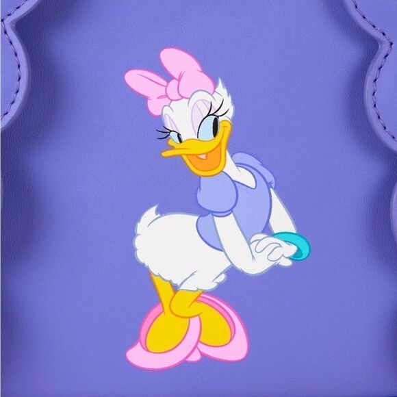 Loungefly Disney Daisy Duck Plush Sequin Mini Backpack - Picture 6 of 7